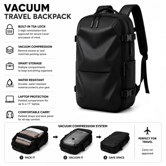 Vacuum Compression Travel BackPack